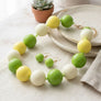 Mod Style Tricolor Green Tone Chunky Bead Necklace