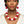 Mod Style Two Tone Red White Chunky Bead Necklace