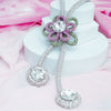 AKA Artisan Sparkling Sorority Flower Y Necklace