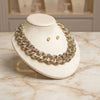 Chain Wild Child Leopard Stone Encrusted Necklace