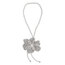 Long Y Brilliant Clear Blooming Flower Necklace