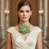 Brilliant Green Blooming Flower Choker Necklace