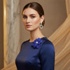 Brilliant Blue Blooming Flower Brooch Hair Clip