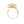 Ring Gold Brass Glam CZ Spinning Quatrefoil Clover