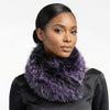 Scarf Luxe Faux Fur Purple Collar Winter Stole