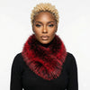 Scarf Luxe Faux Fur Red Collar Winter Stole