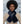 Scarf Luxe Faux Fur Navy Rhinestone Pull Thru