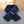 Scarf Luxe Faux Fur Navy Rhinestone Pull Thru