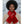 Scarf Luxe Faux Fur Red Rhinestone Pull Thru