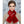 Scarf Luxe Faux Fur Red Rhinestone Pull Thru