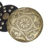 Western Belt Black Circular and Gold Cowboy Chic
