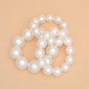 Bracelets Jumbo Cream Pearl Stretch Set for Women