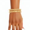 Bracelet Gold Coiled 3 Pcs Cuffs for Women