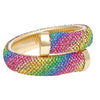 Cuff Gold Multi Rhinestone Crusted Wrap Bracelet
