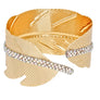 Cuff Gold Leaf Motif Shimmering Aurbo Bracelet