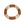 Wood Bead Brown and Gold Tubular Stretch Bracelet