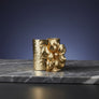 Cuff Hammered Gold Magnolia Flower Bracelet
