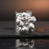 Cuff Hammered Silver Magnolia Flower Bracelet