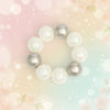 High Gloss Pearlescent White Brown 24mm Bracelet