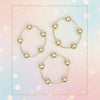 High Shine Gold Bead 3pcs Stretch Bracelet Set