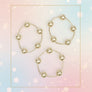 High Shine Gold Bead 3pcs Stretch Bracelet Set