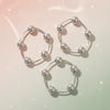 High Shine Silver Bead 3pcs Stretch Bracelet Set