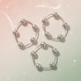 High Shine Silver Bead 3pcs Stretch Bracelet Set