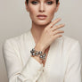 High Shine Silver Bead 3pcs Stretch Bracelet Set