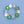 Bracelet Blue Green Iridescent Bubble Ball Bead