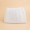 Evening Clutch White Pearl Woven Handmade Flap Bag