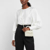 Top Handle Retro Luxe Cream Pearl Flap Handbag