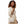 Top Handle Square Cream Pearl Woven Handbag