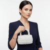 Barrel Bag Luminous White Pearl Woven Handbag