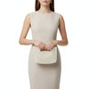 Clutch Vintage Cream Pearl Cut Out Handle Bag
