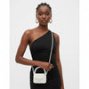 Top Handle Retro Luxe White Pearl Flap Handbag