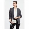 Top Handle Retro Luxe White Pearl Flap Handbag