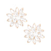 Stud Small Gold Marquise Flower Earrings for Women