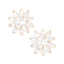 Stud Small Gold Marquise Flower Earrings for Women