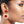 Drop Glam Red Stone Gold Round Earrings
