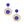 Drop Glam Royal Blue Stone Gold Round Earrings