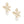 Teardrop Gold Flower Pearl Drop Earrings Women