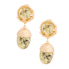 Drop Black Gold Medium Statement Earring for Women