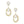 Teardrop Gold Crystal Coiled Wire Earrings Women