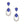 Teardrop Royal Blue Crystal Coiled Wire Earrings