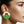 Studs Medium Gold Green Wood Circle Earrings Women