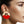 Studs Medium Gold Red Wood Circle Earrings Women