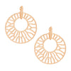 Drop XLarge Gold Branched Wheel Earrings for Women