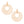 Drop XLarge Gold Branched Wheel Earrings for Women