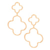 Dangle Earrings Gold Clover Cutout for Women