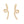 Stud Long Edgy Gold Looped Metal Earrings Women